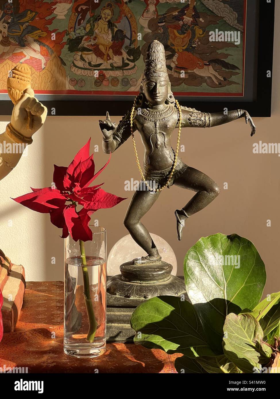 Dancing Krishna Bronze 16th century, Inner Splendor Collection - Smartphone Captured Stock Image