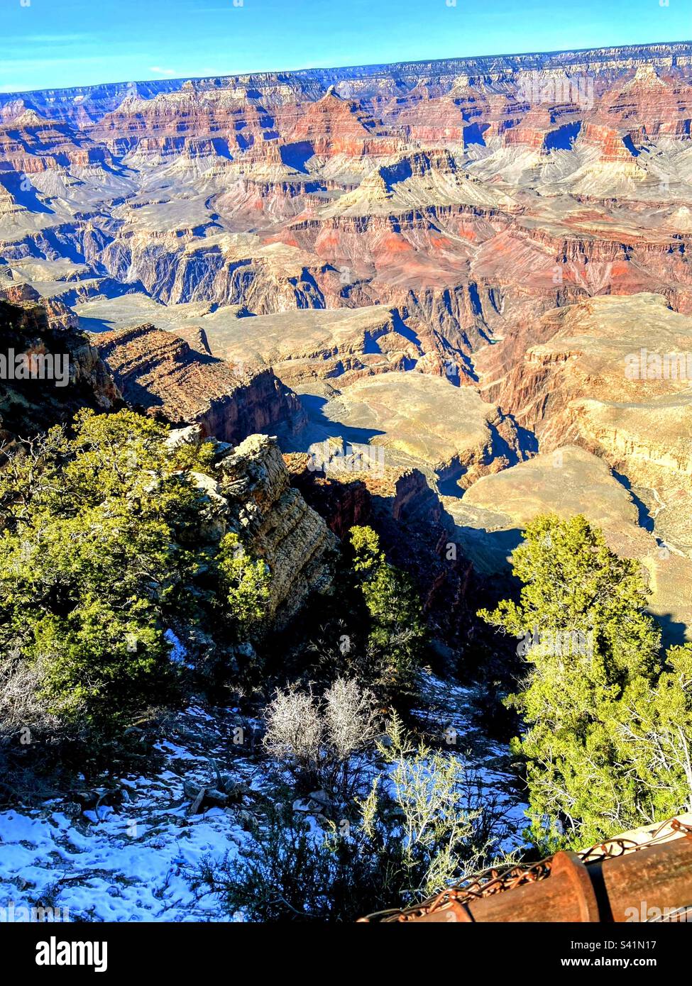Snow at the Grand Canyon in Arizona Stock Photo - Alamy