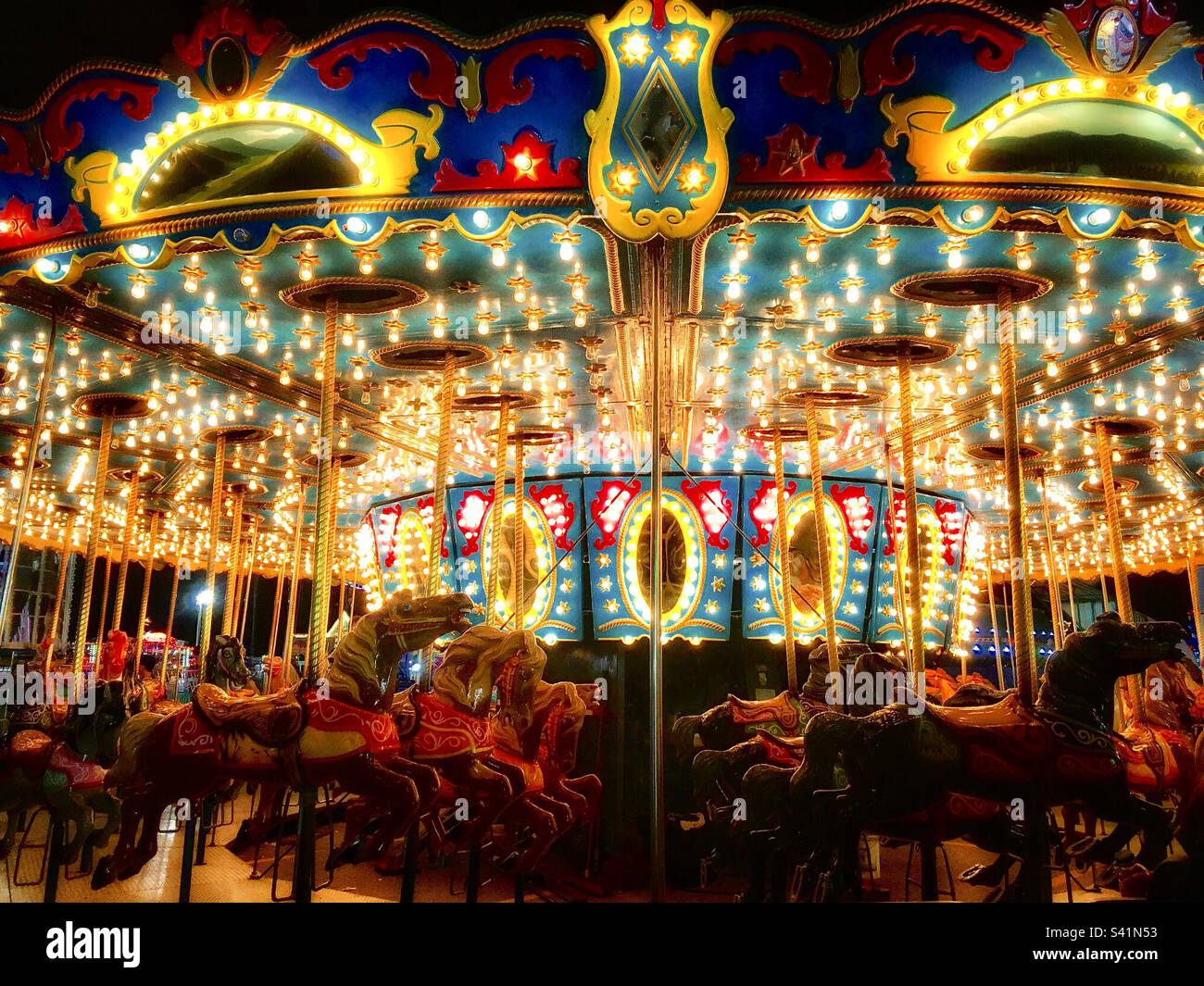 Merry-go-round at the CNE, Toronto Stock Photo