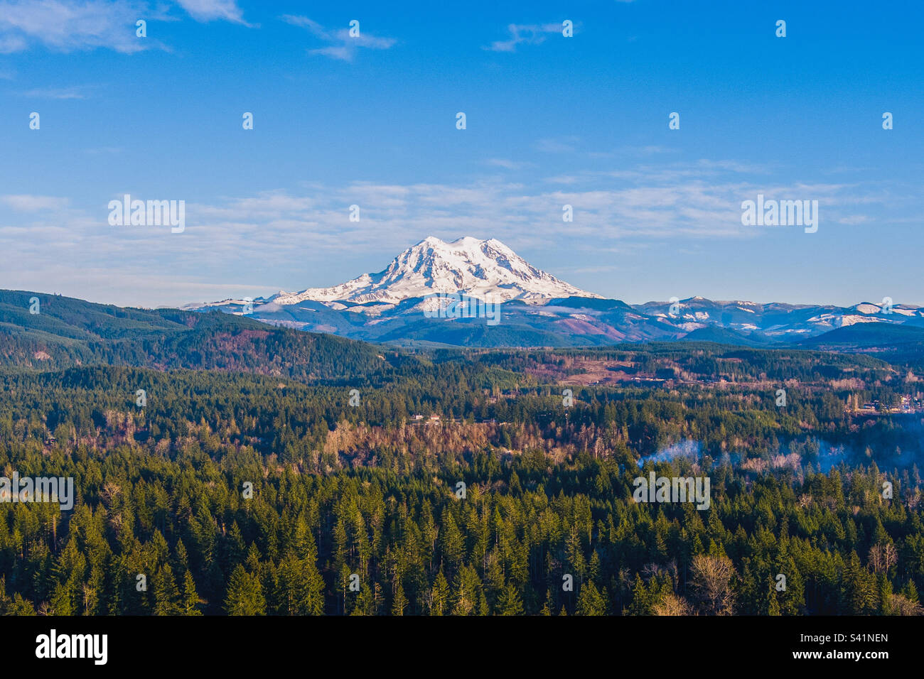 Mount Rainier of Washington State Stock Photo