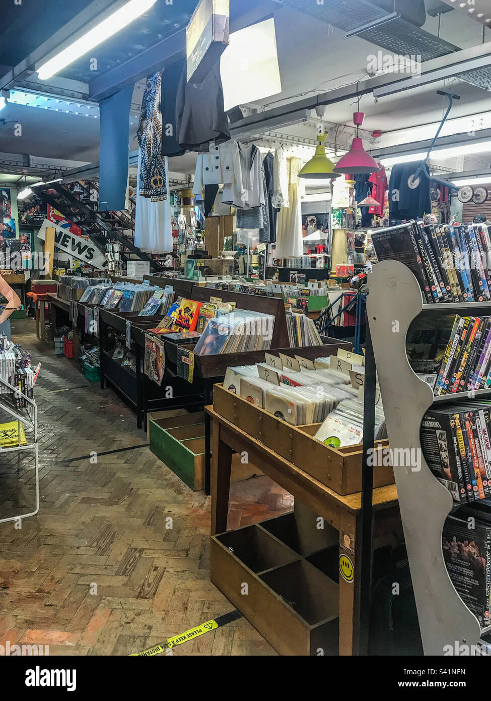 Manchester vintage shop - Smartphone Captured Stock Image