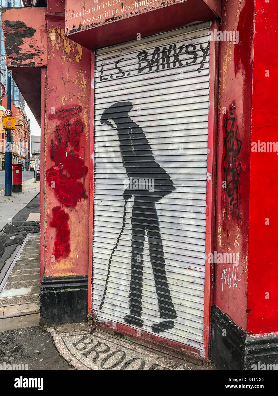 Lowry Banksy street art Stock Photo