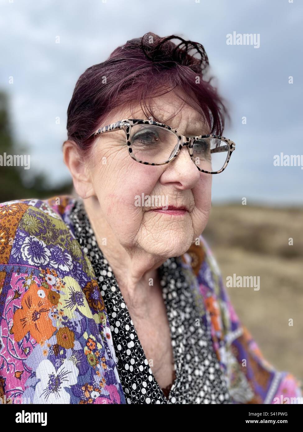 Portrait elderly woman glasses hi-res stock photography and images - Alamy