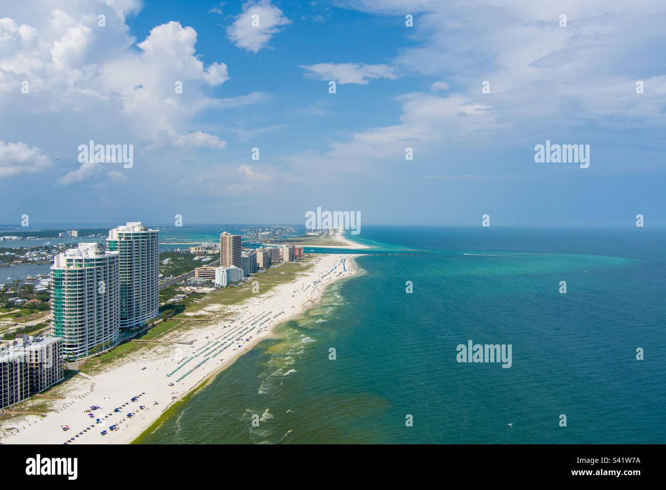 Aerial view of the beach Stock Photo