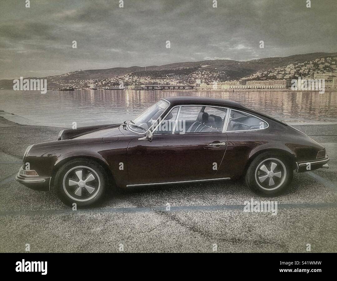 Porsche 911 T vintage car - Smartphone Captured Stock Image