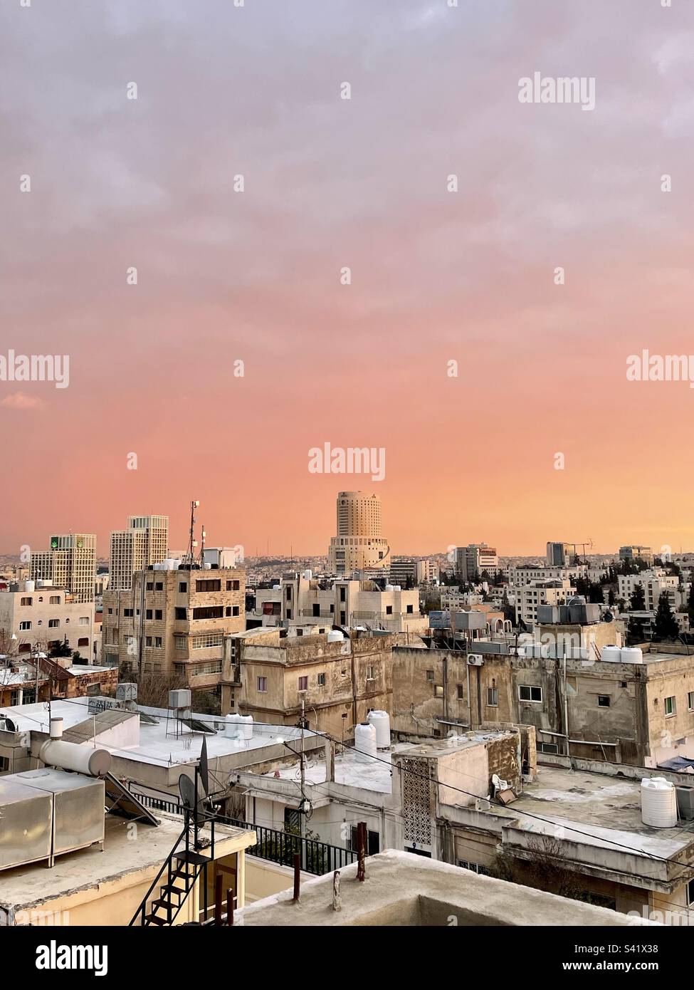 Amman sunset Stock Photo