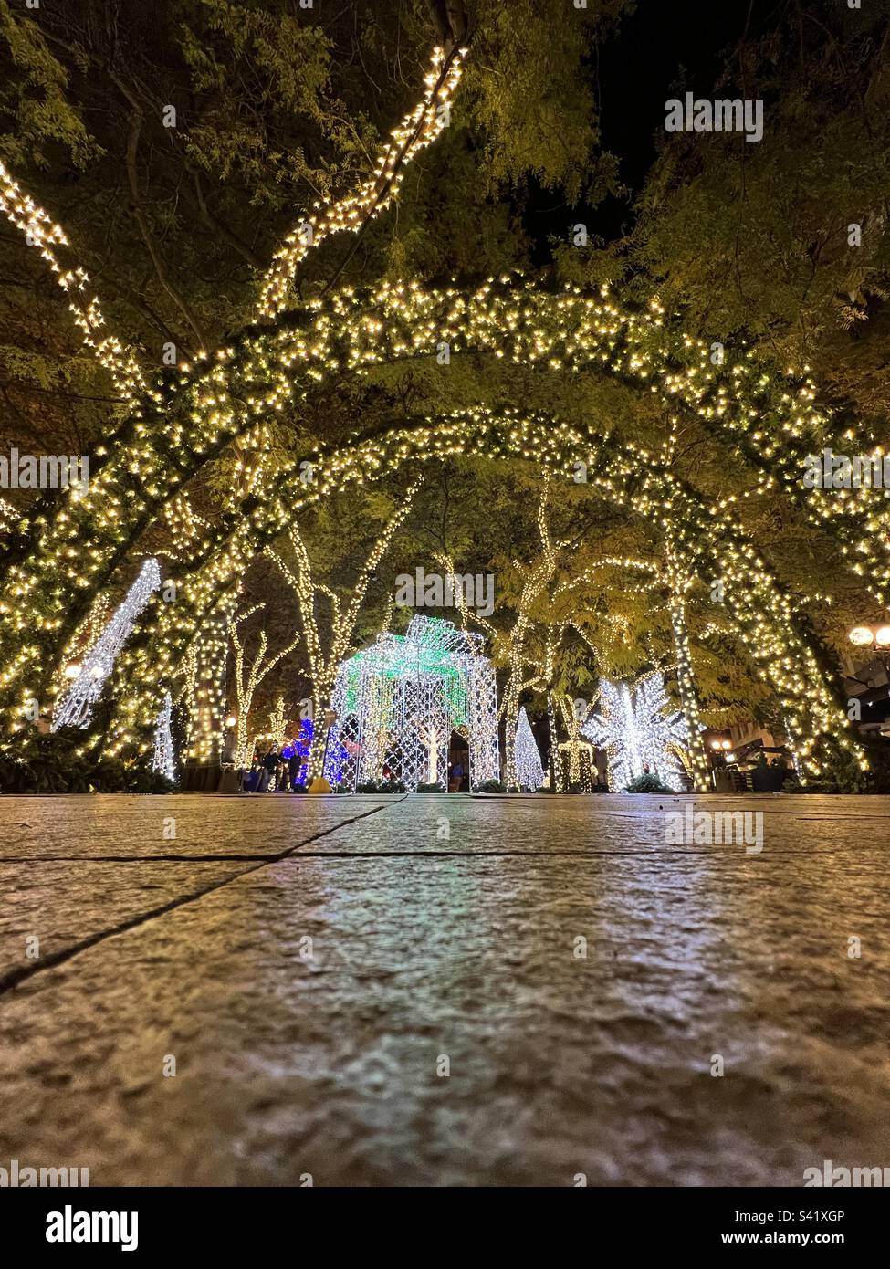 Christmas lights at Seattle Stock Photo Alamy