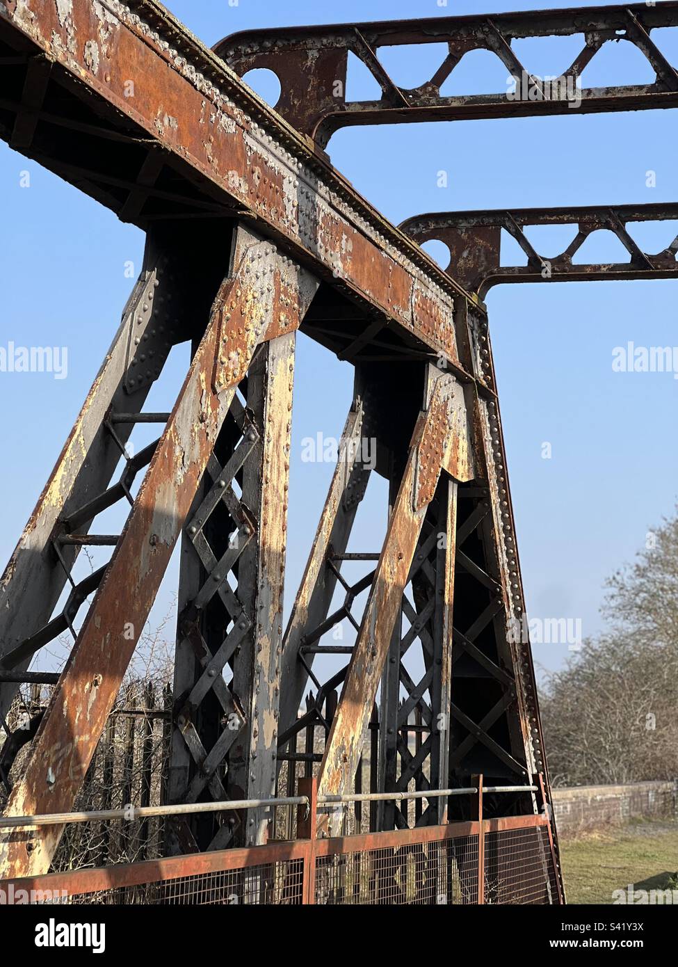 Rusty old railway bridge Stock Photo Alamy