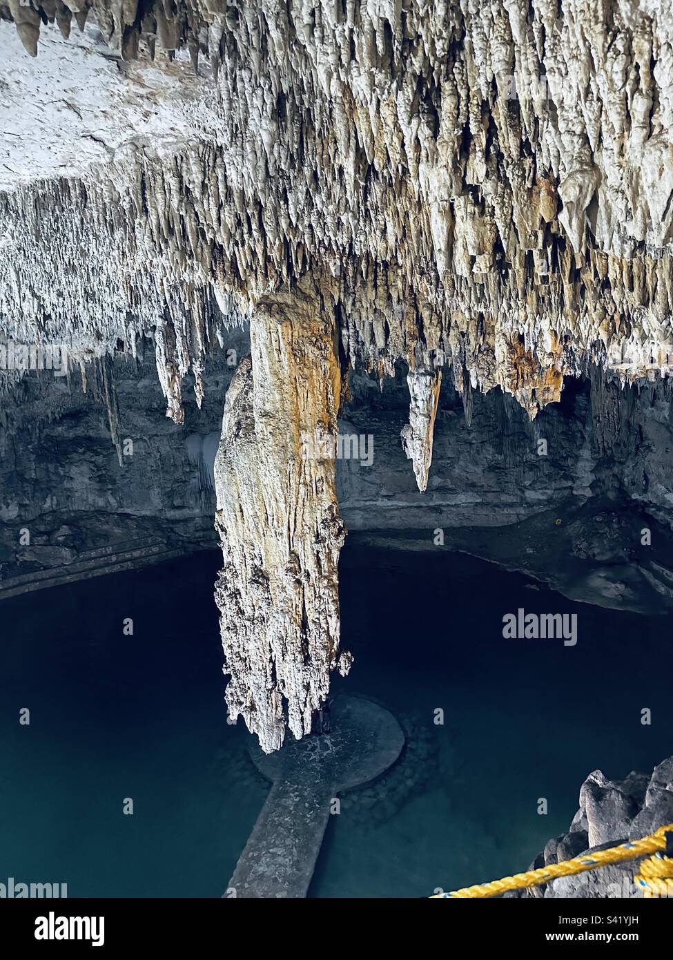 Cenote Suytun, Valladolid, Yucatan, Mexico - Smartphone Captured Stock Image