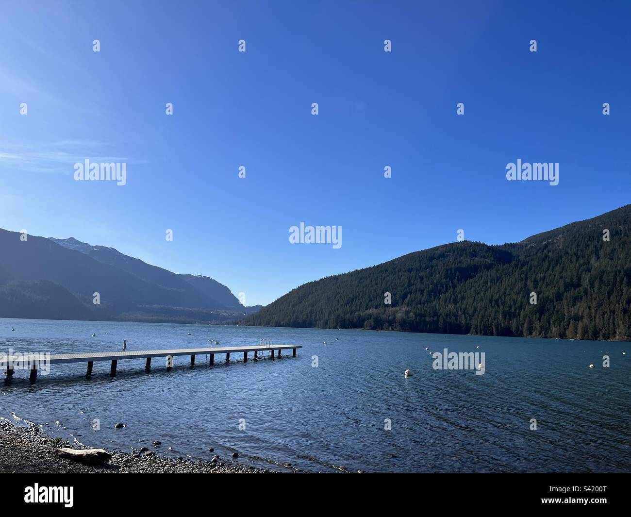 Cultus lake in January Stock Photo Alamy