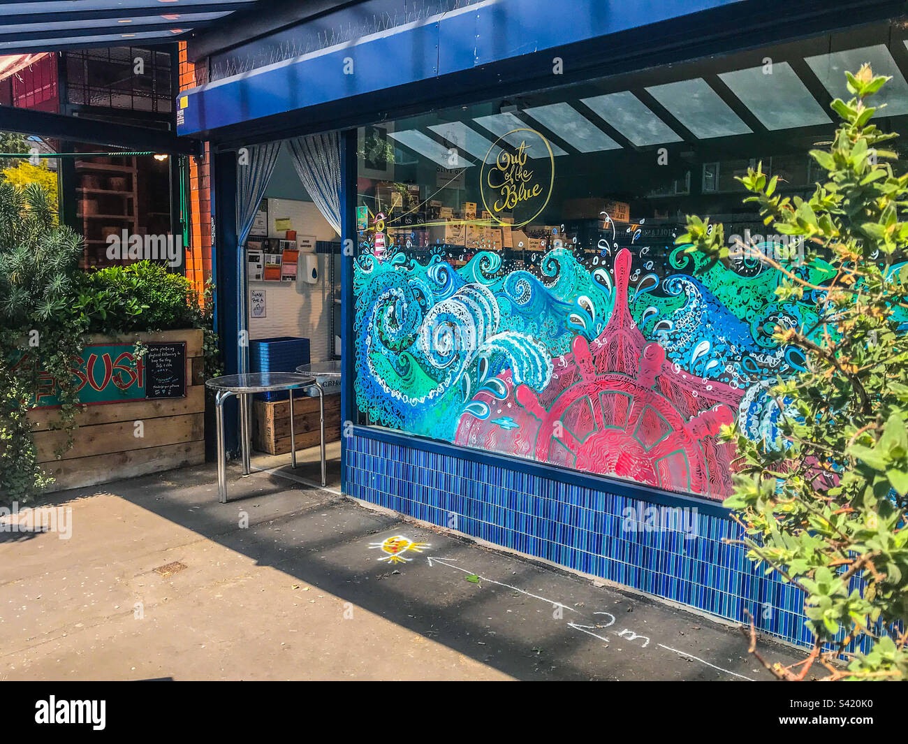 Chorlton fishmongers during lockdown - Smartphone Captured Stock Image