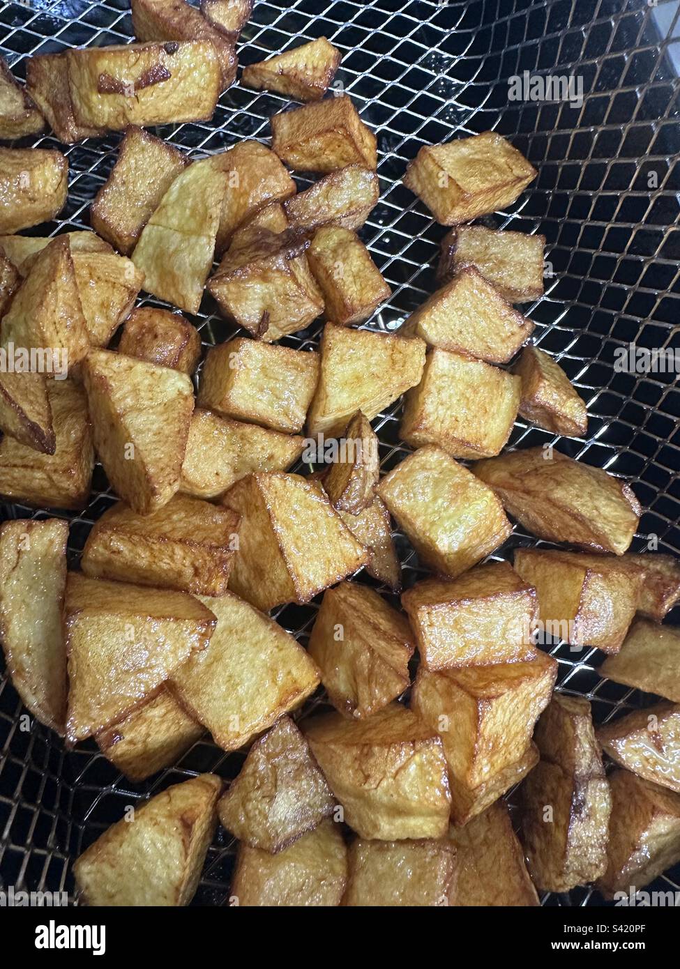 Potatoes, Fries, Basket, Deep Fries - Smartphone Captured Stock Image