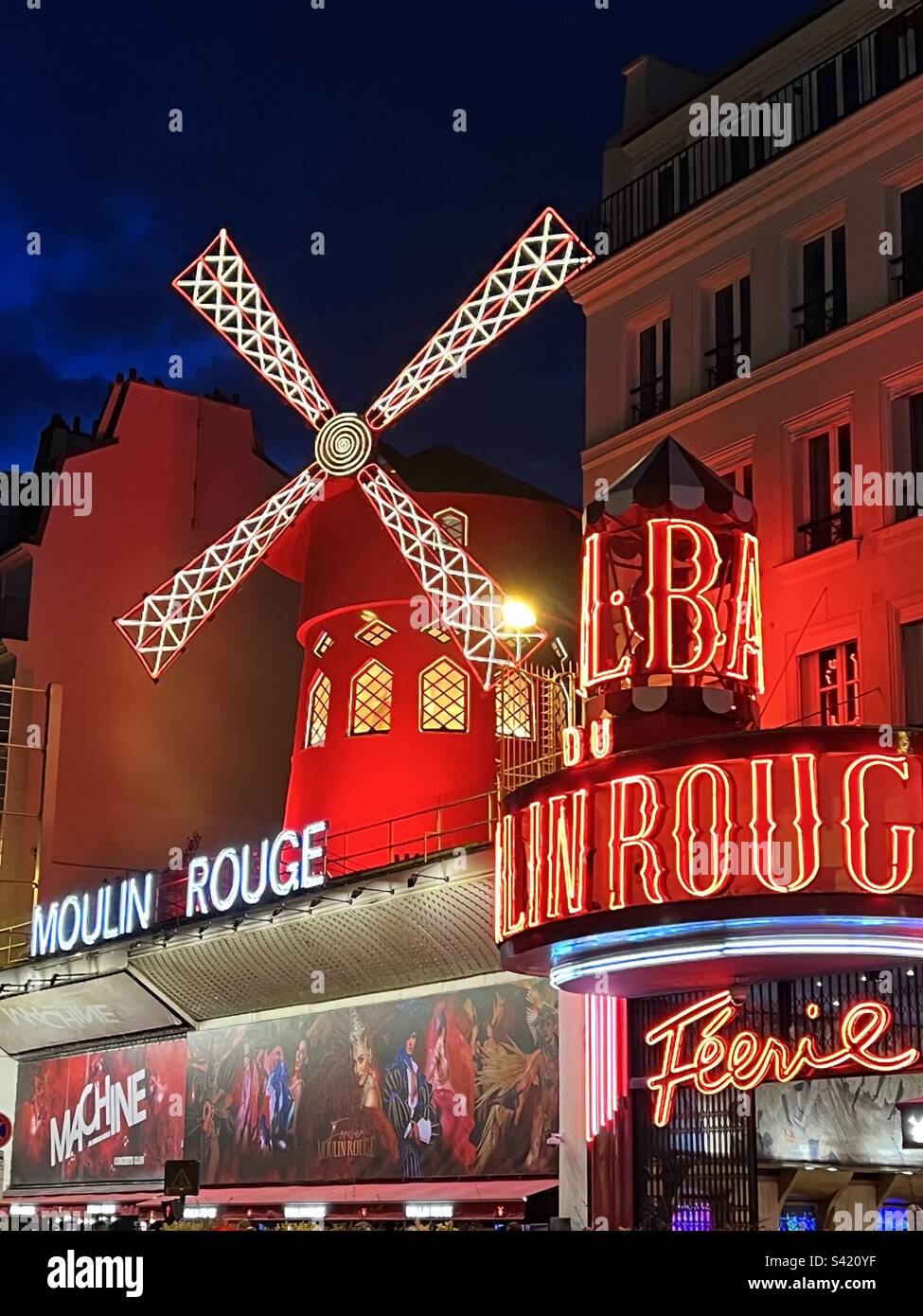 Moulin Rouge in Paris France. - Smartphone Captured Stock Image