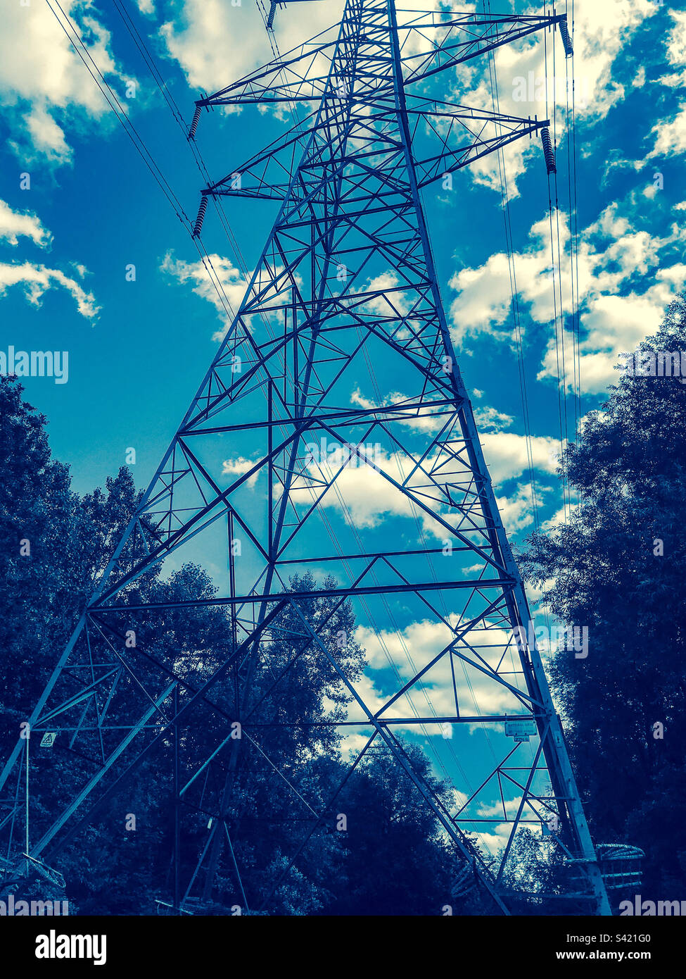 Electricity pylon - Smartphone Captured Stock Image