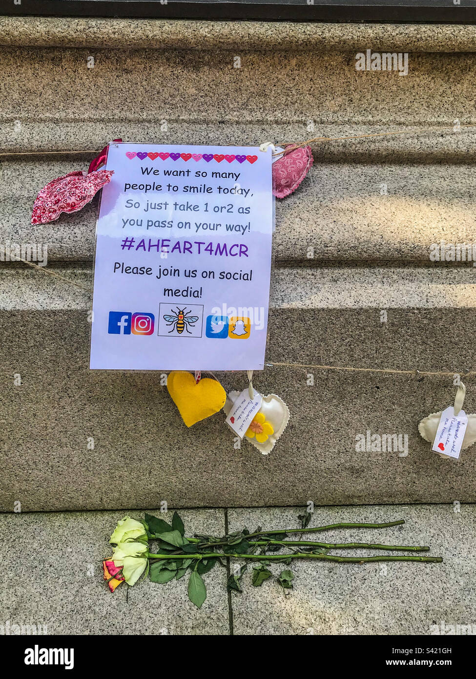 A heart for Manchester - Smartphone Captured Stock Image