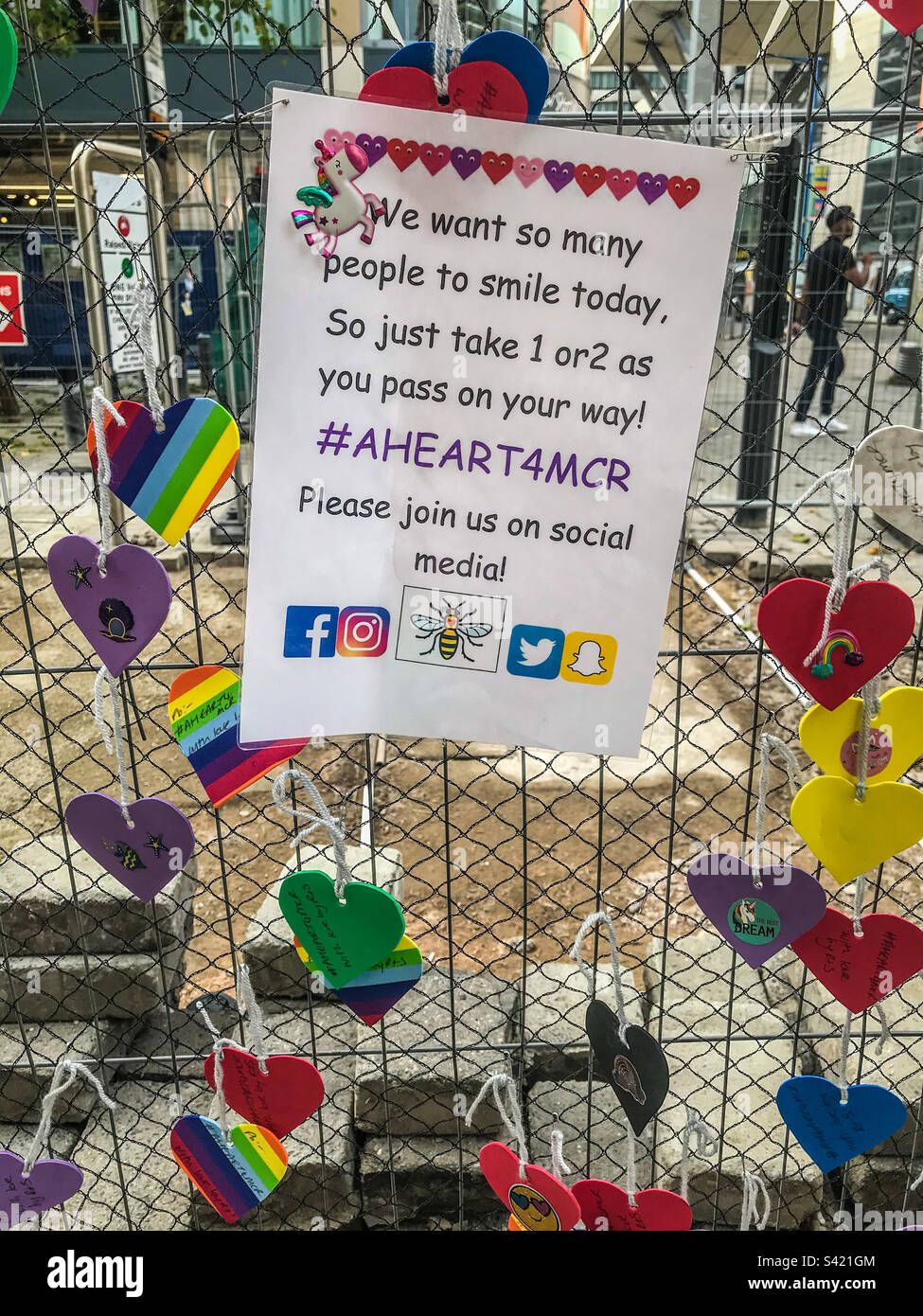 A heart for Manchester - Smartphone Captured Stock Image