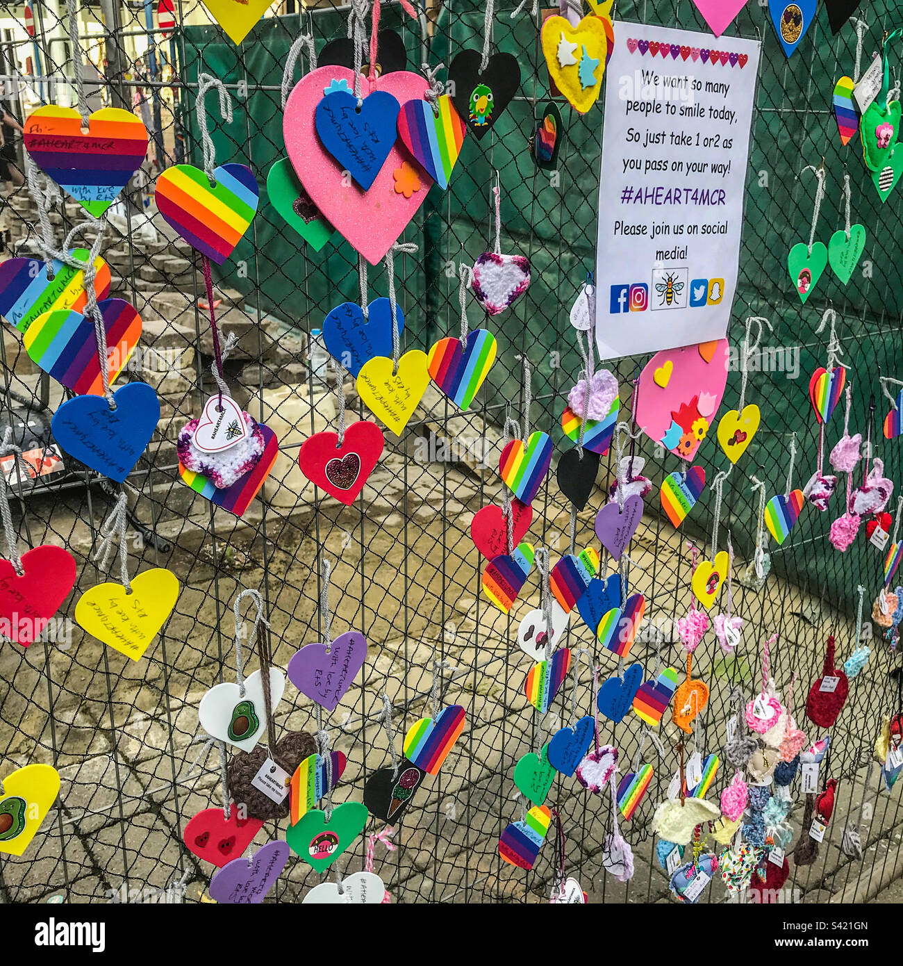 A heart for Manchester - Smartphone Captured Stock Image