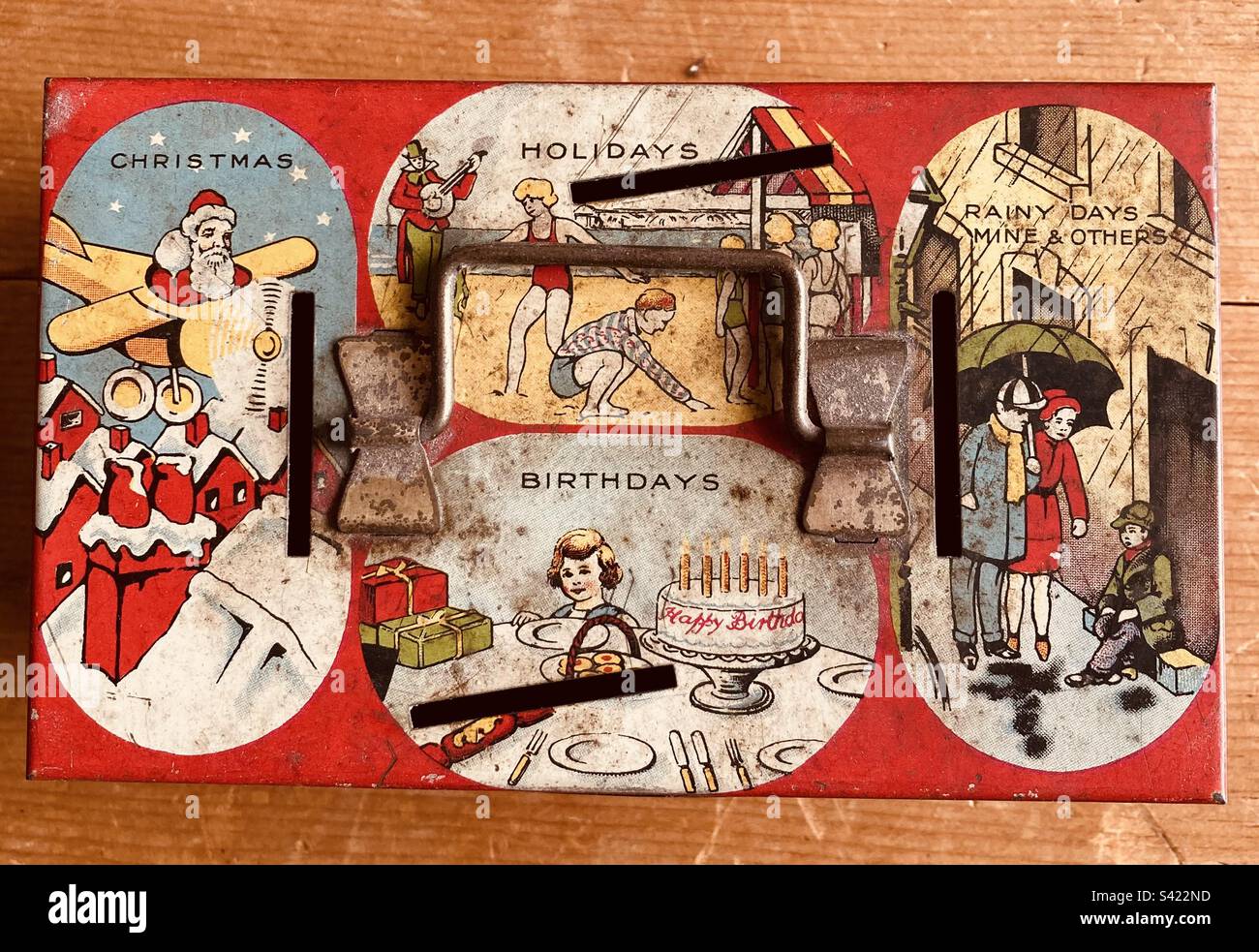 Old fashioned antique money box with compartments Stock Photo Alamy