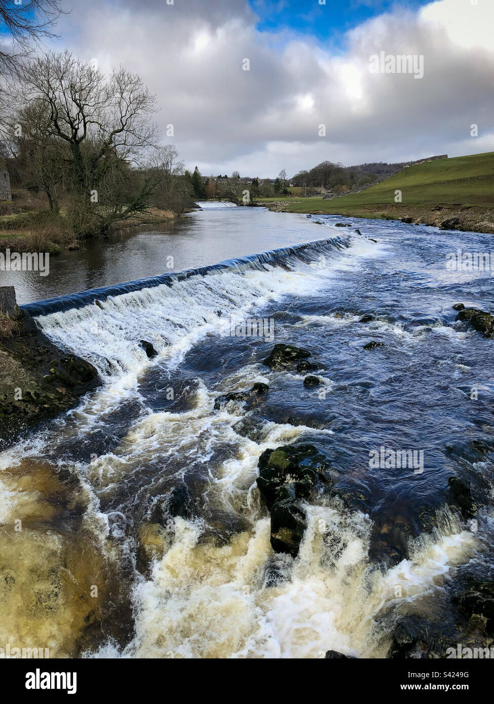 Linton Falls near Grassington in the Yorkshire Dales Stock Photo Alamy