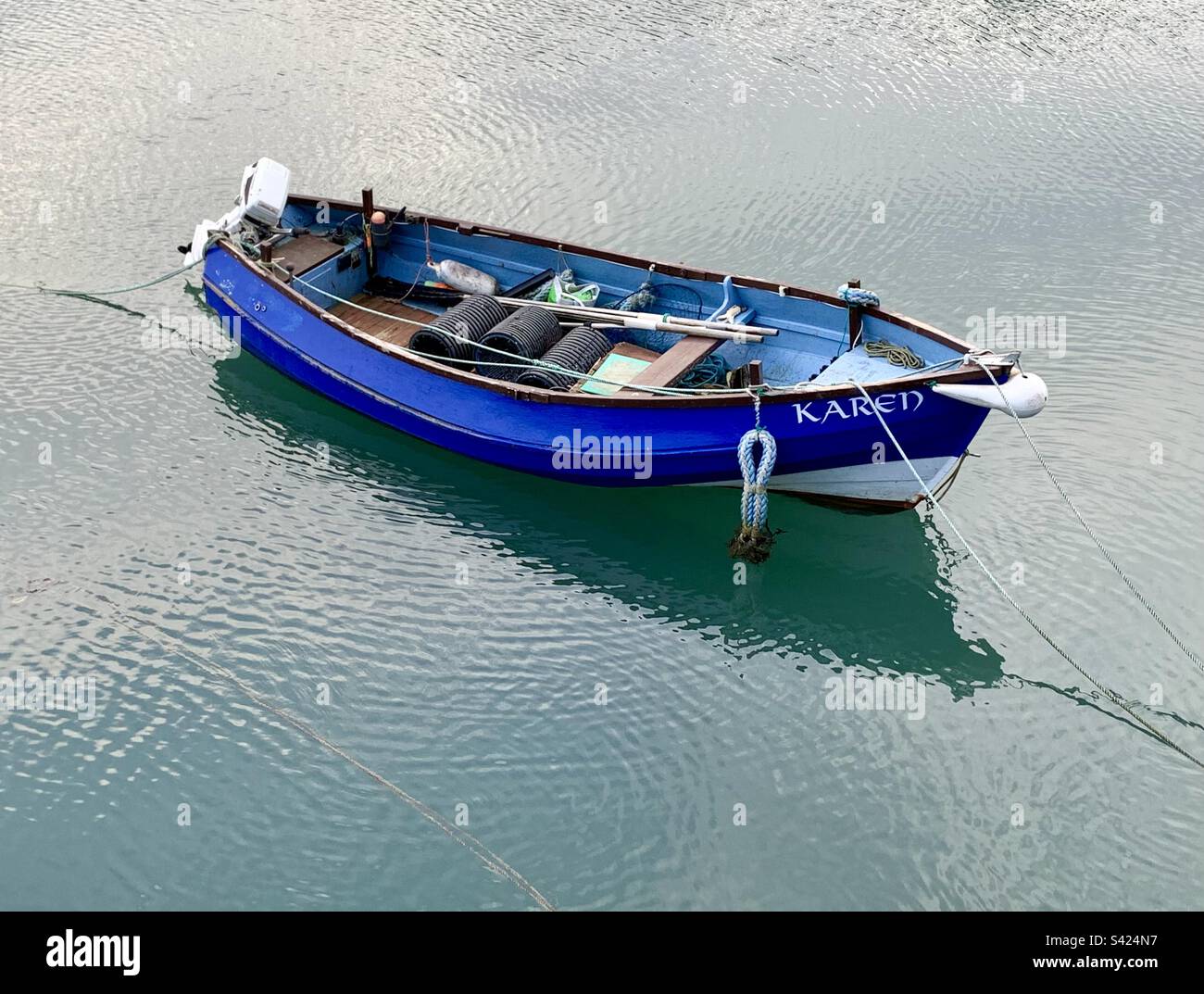 Rowing boat named Karen - Smartphone Captured Stock Image