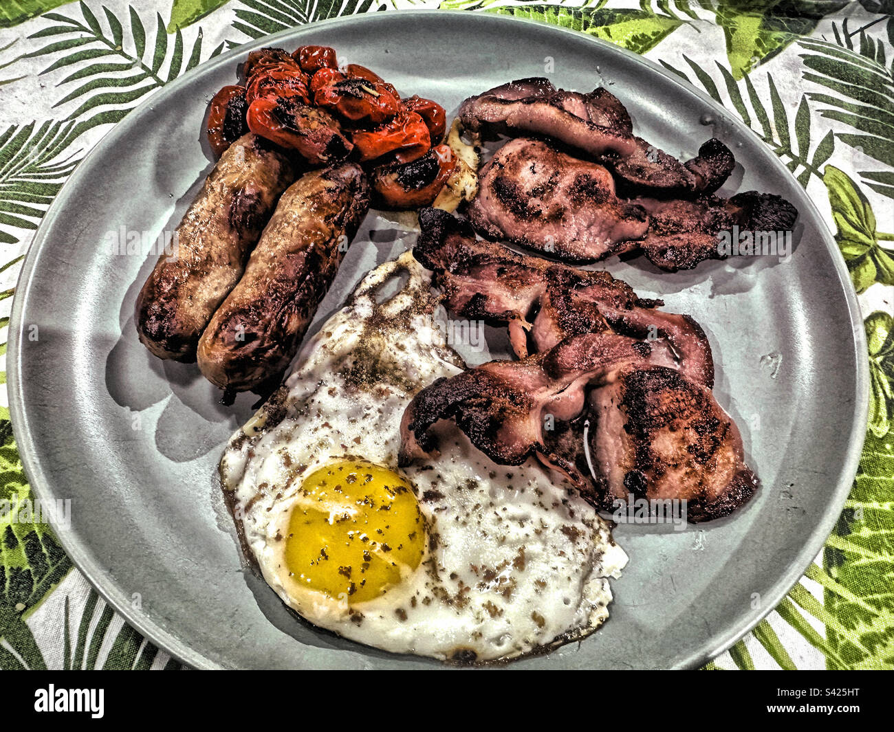 Full English at supper Stock Photo