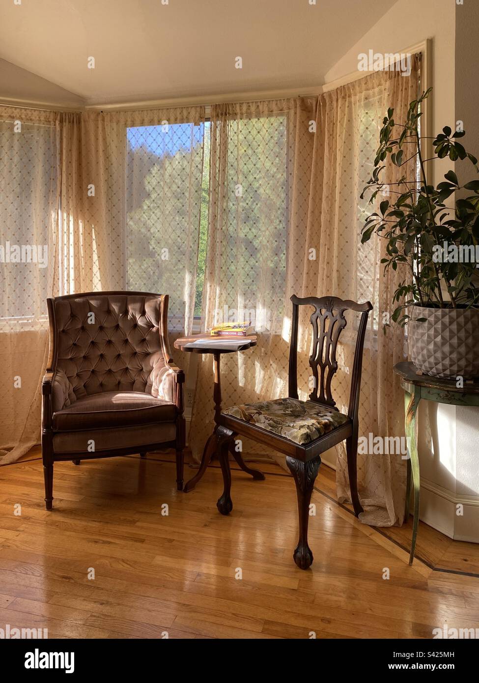 Antique chairs in a sitting room i California Stock Photo Alamy