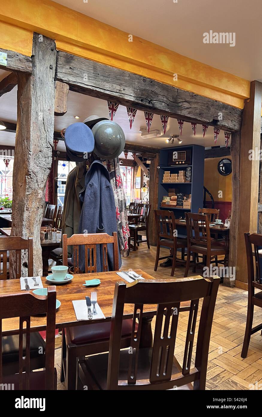 The Fourteas 1940’s tea shop Stratford upon Avon England Stock Photo