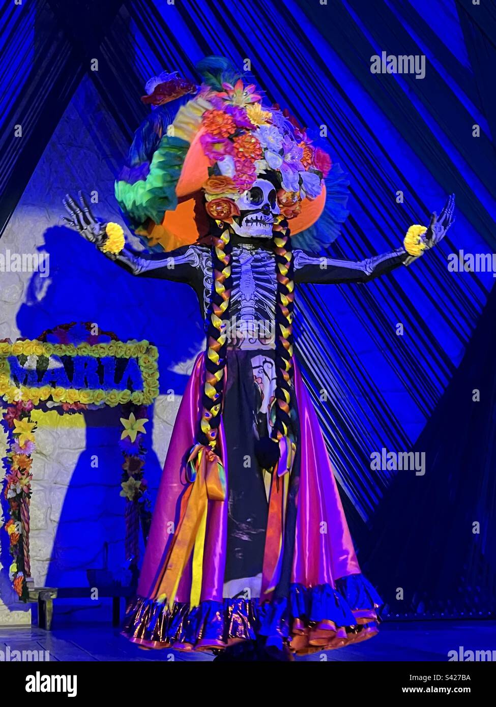 Catrina performing at Vidanta, Riviera Maya, Mexico - Smartphone Captured Stock Image