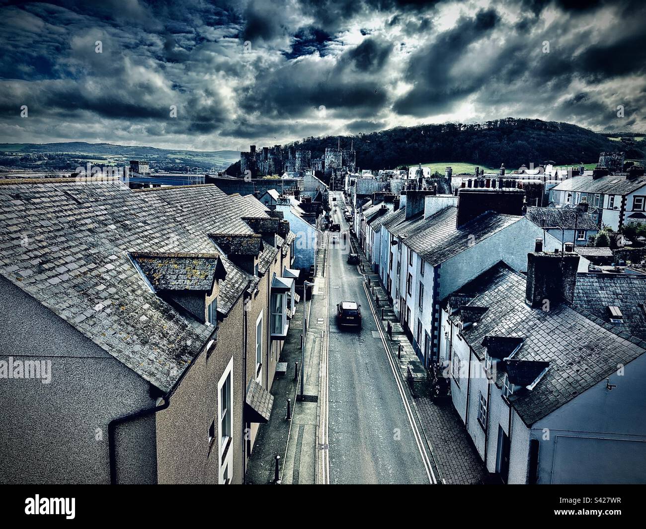 Inside The Walls - Conwy, Wales Stock Photo