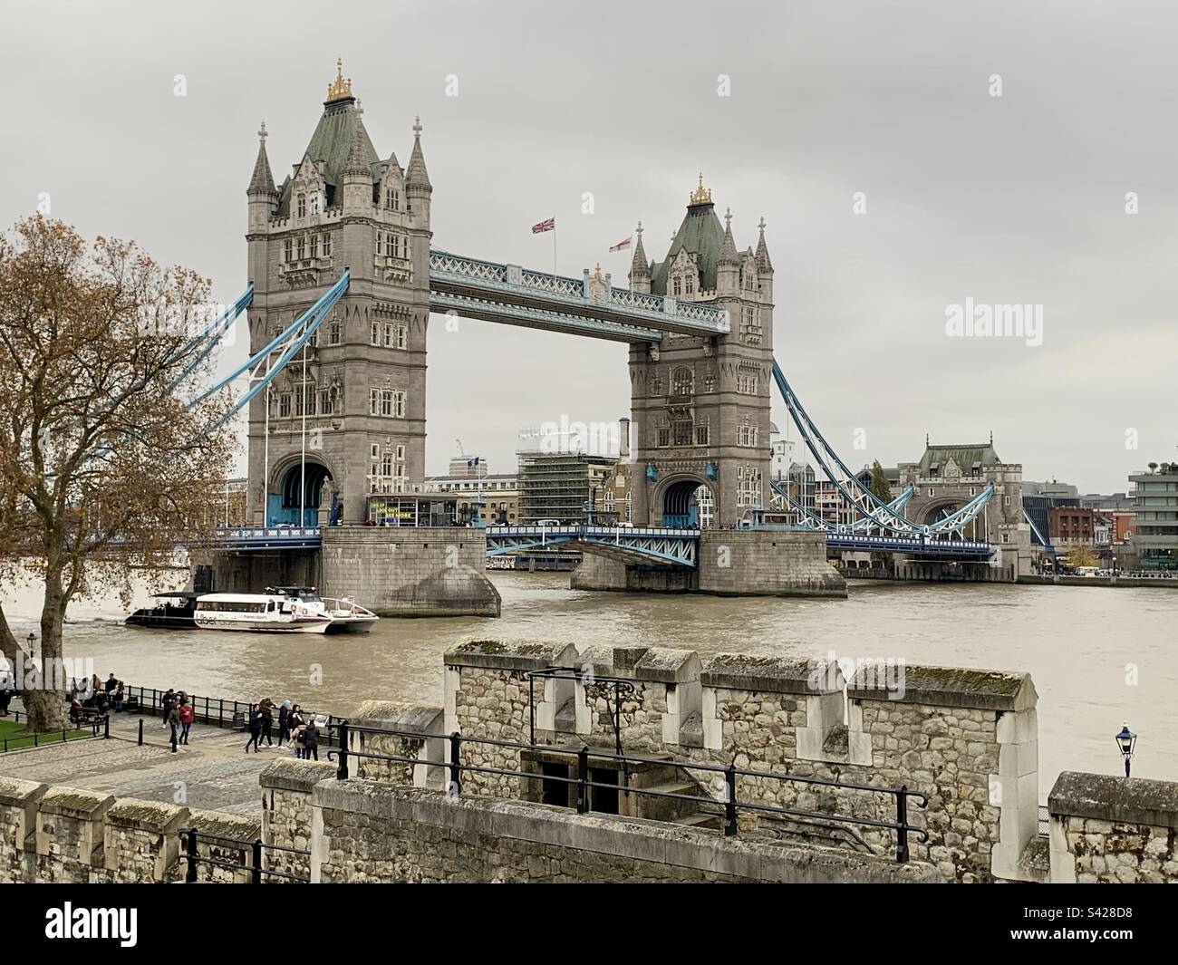 Tower Bridge London taken from the Tower of London - Smartphone Captured Stock Image