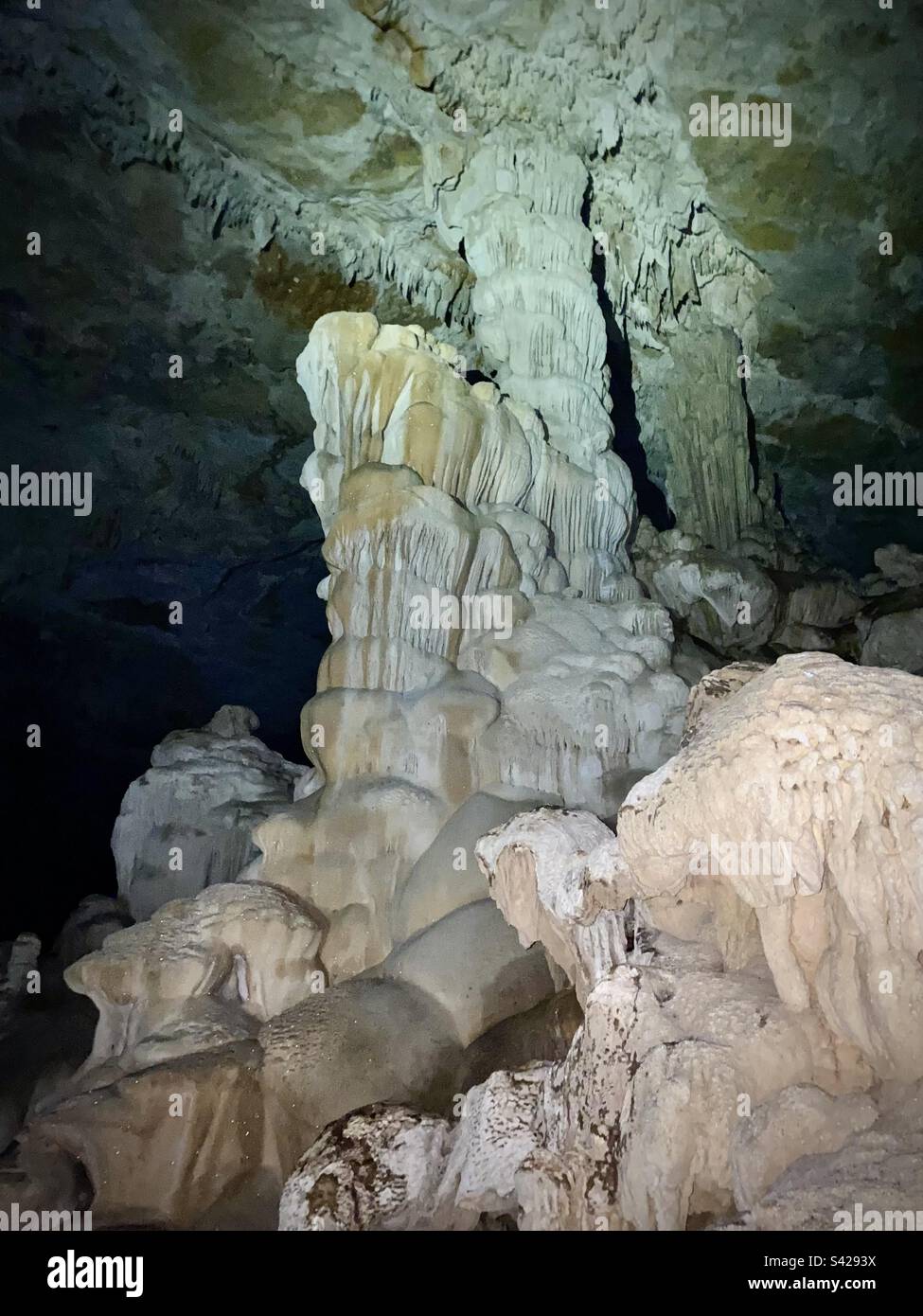 Cavern at Caves Branch River, Belize - Smartphone Captured Stock Image