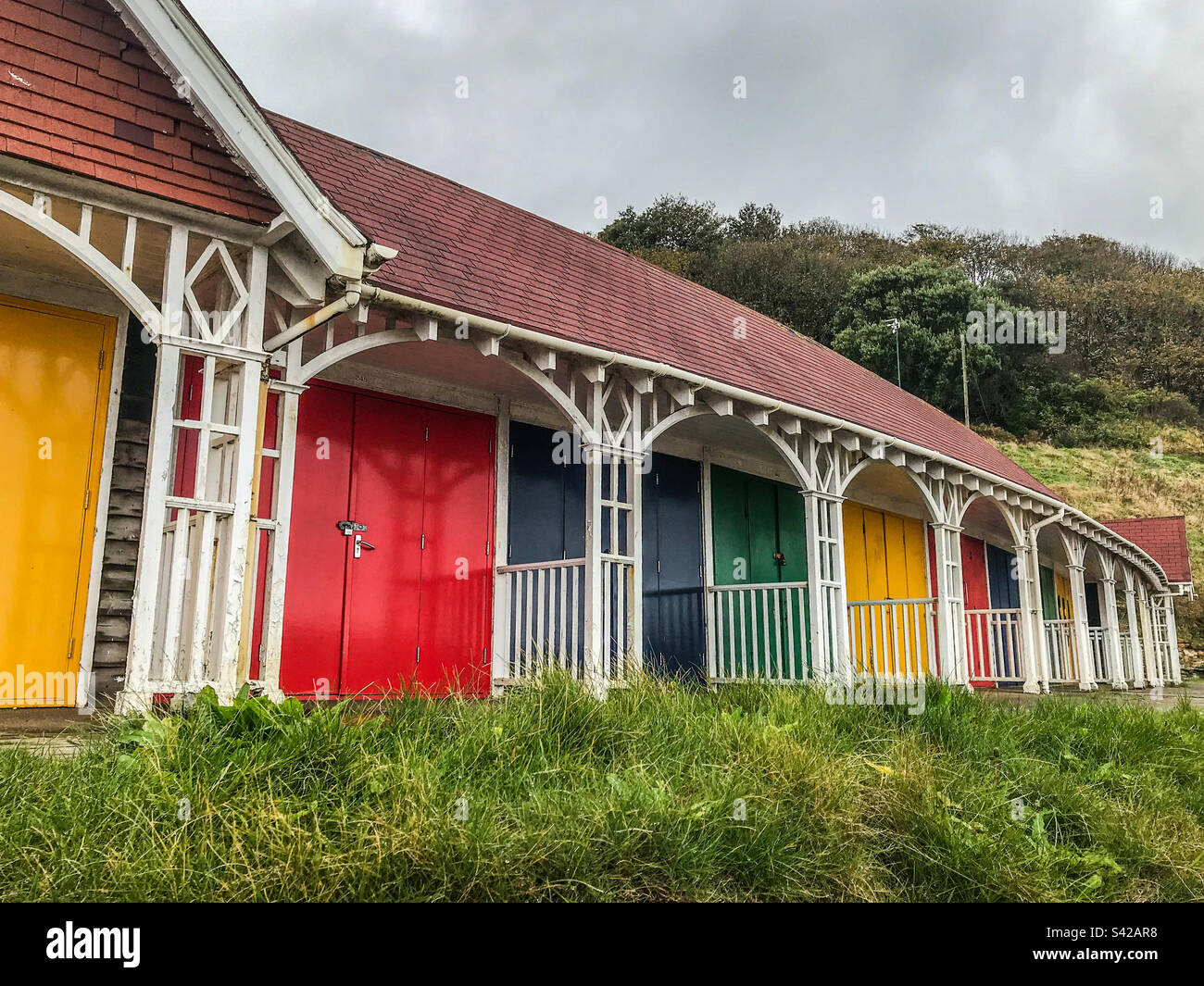 Scarborough beach huts - Smartphone Captured Stock Image