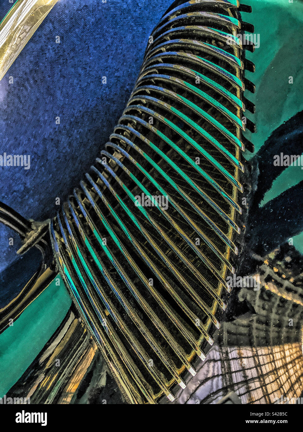 Close Up of the front grill of an art deco styled 1930’s American Car - Smartphone Captured Stock Image