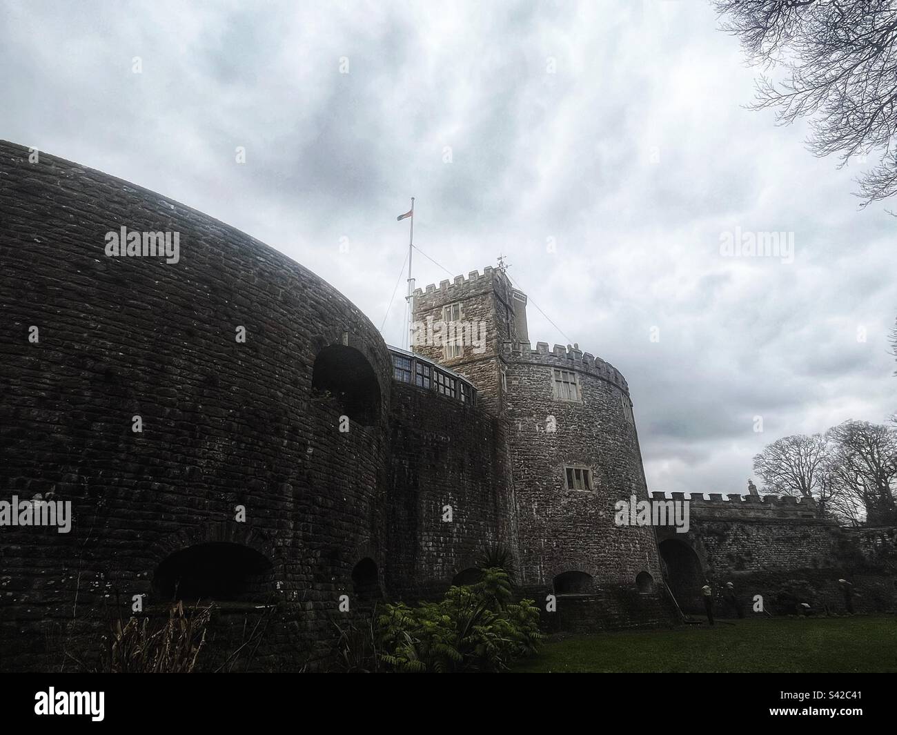 Walmer Castle looking across the moat. Built circa 1540 in the time of King Henry VIII - Smartphone Captured Stock Image