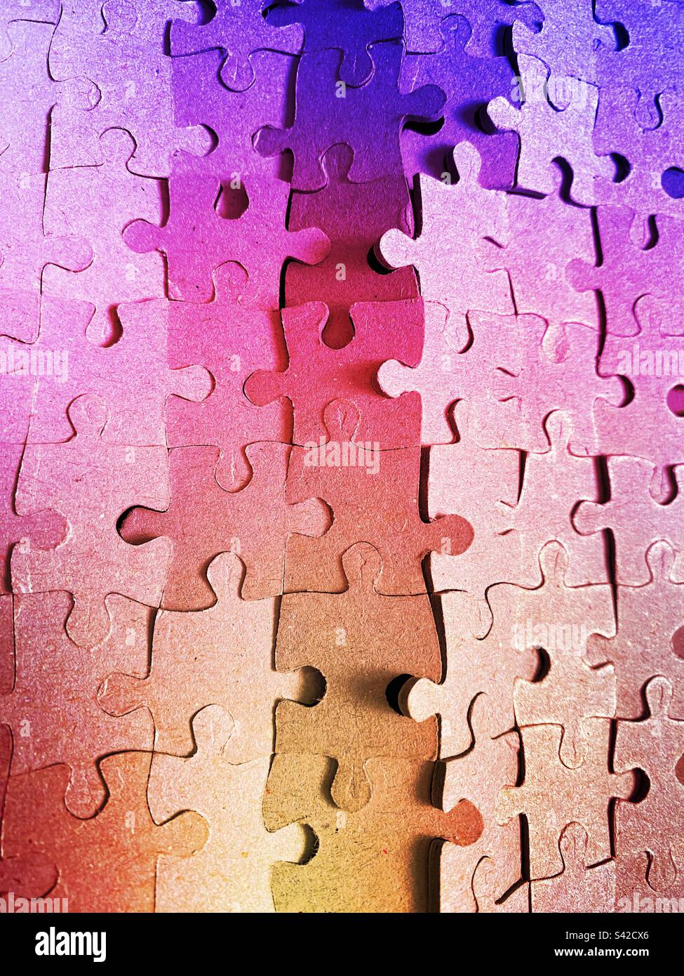 Jigsaw puzzle pieces Stock Photo