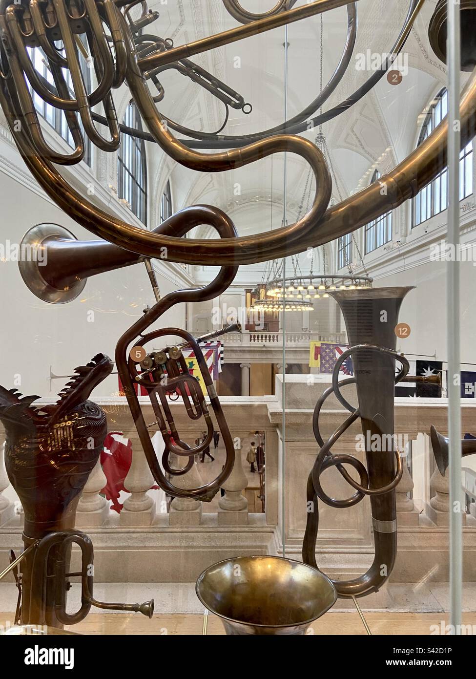 Swirls of music at the museum, Metropolitan Museum of Art, New York - Smartphone Captured Stock Image