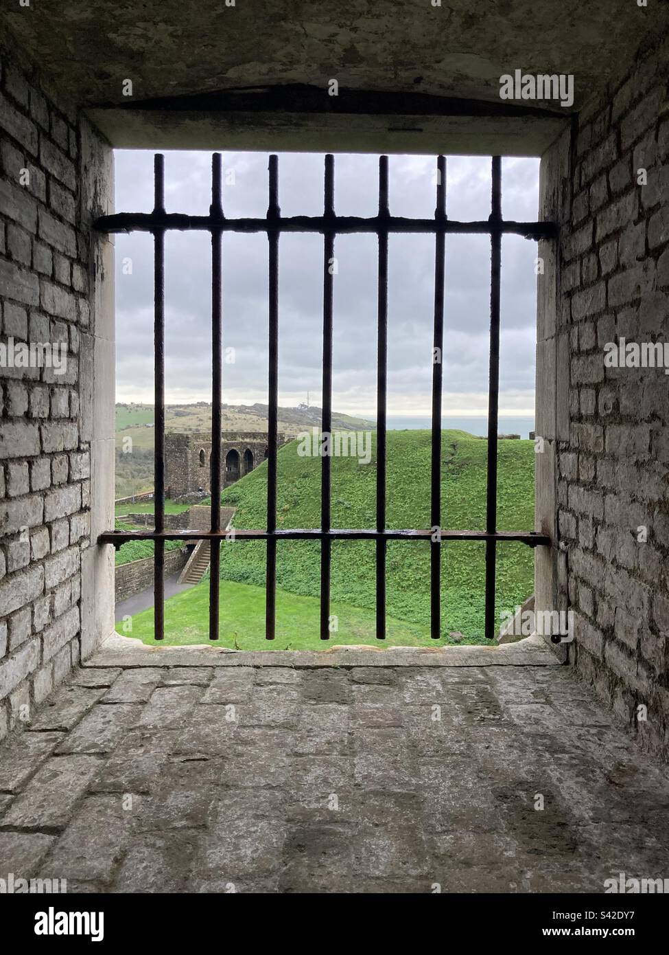 View through bars - Smartphone Captured Stock Image