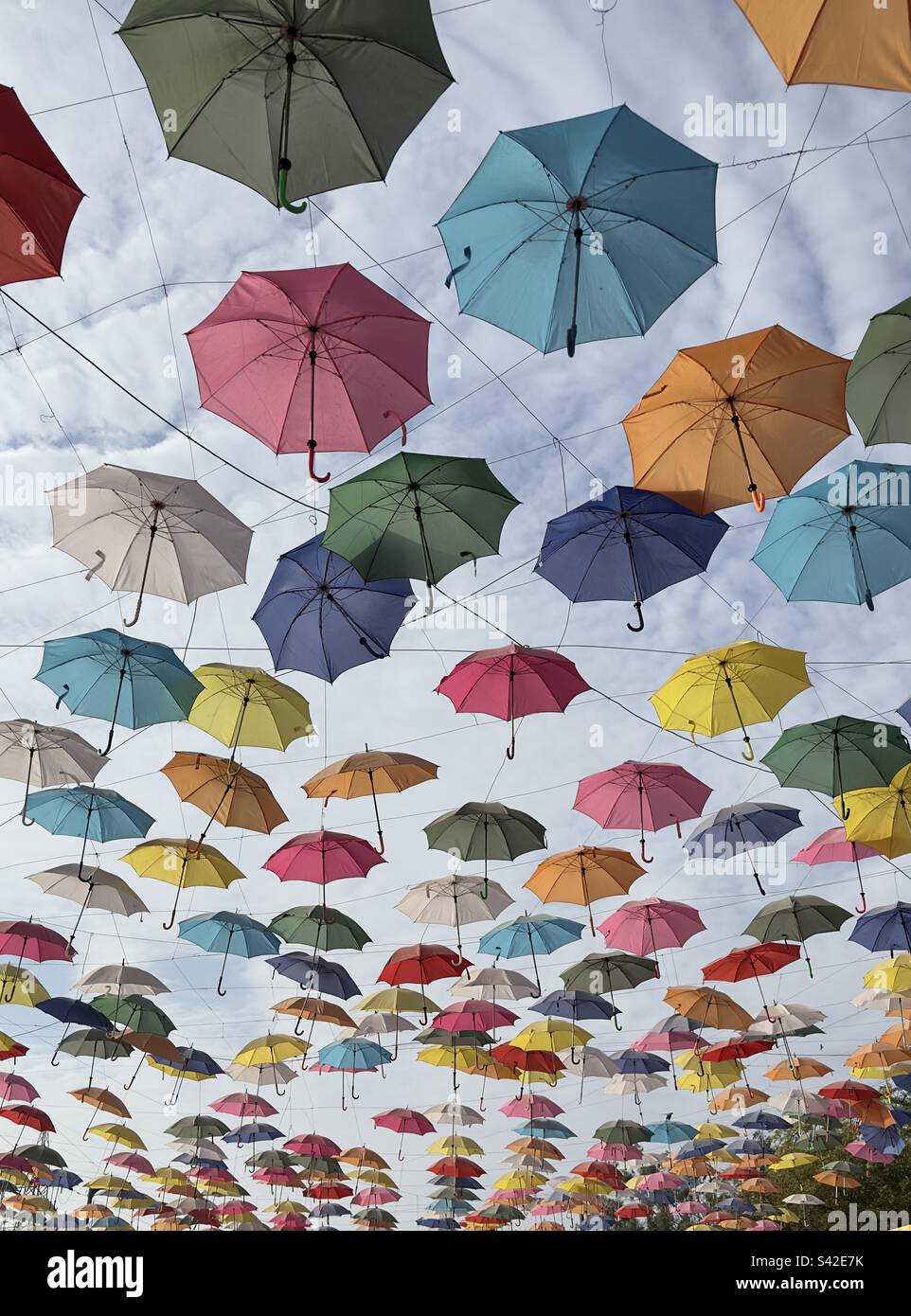 Hanging umbrella at Agra selfie point Stock Photo Alamy