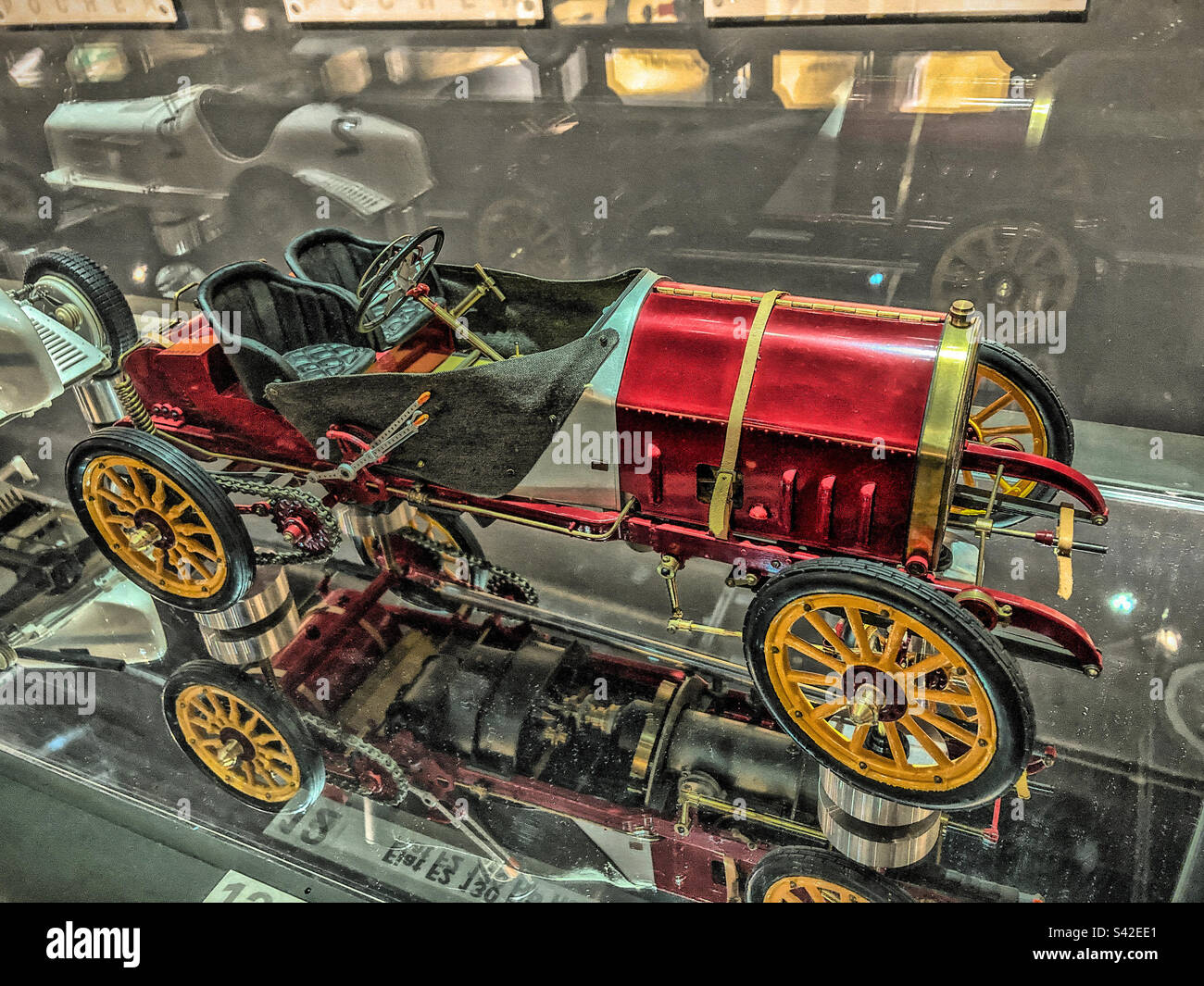 Model of a vintage Fiat Racing Car Stock Photo