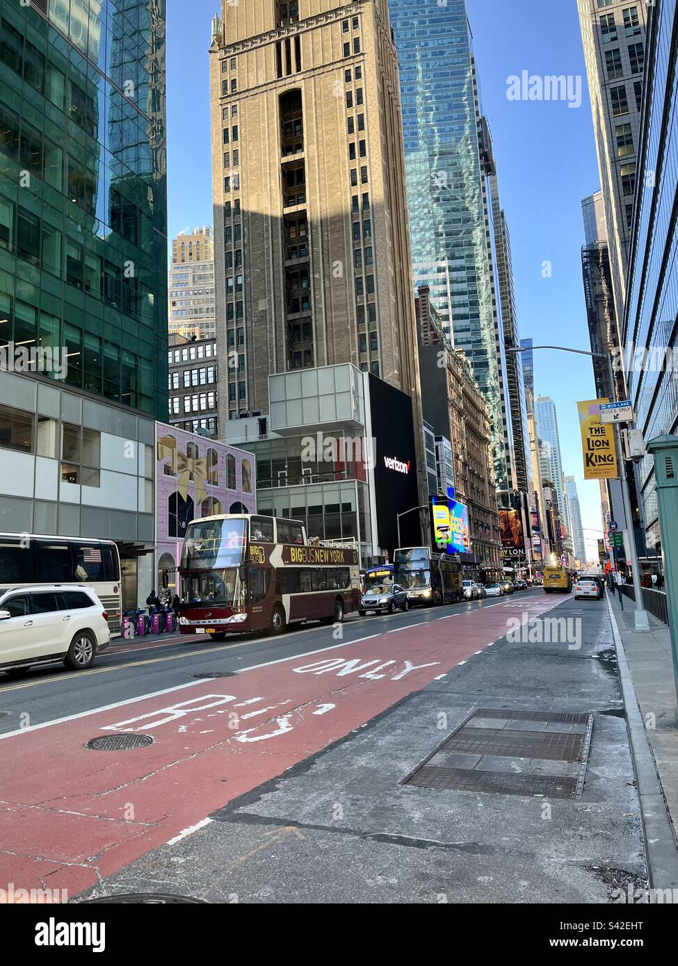 View of a New York street during the day. Photo taken in New York in