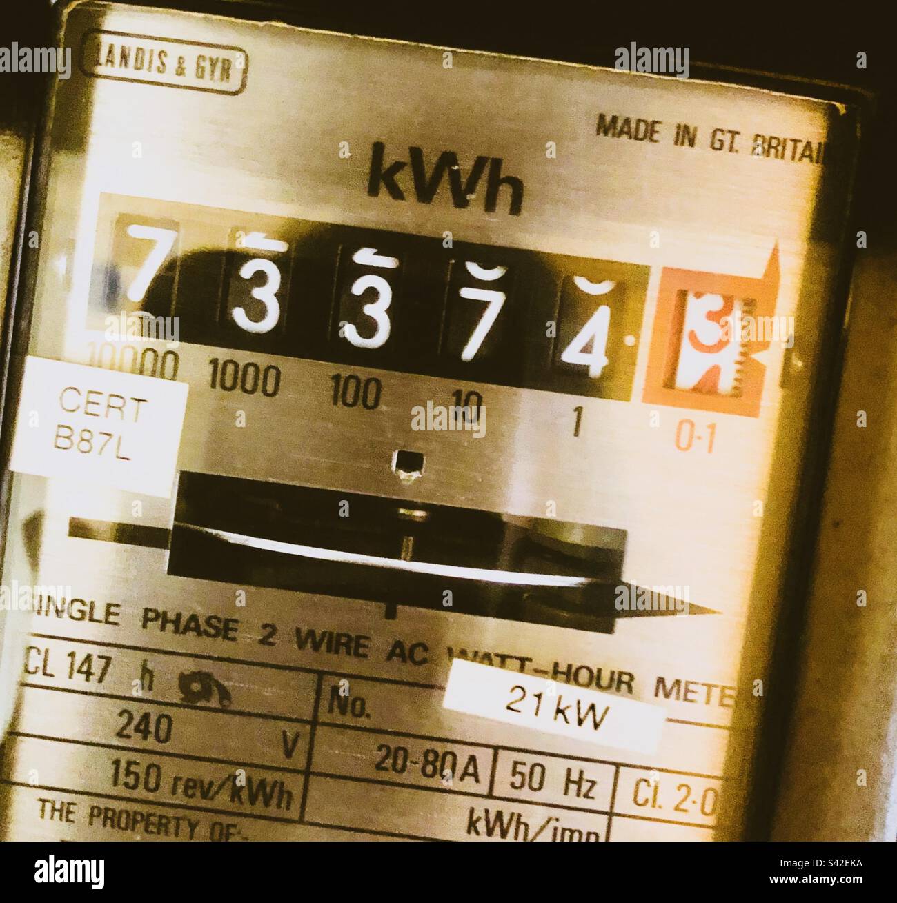 Electricity Meter In London Stock Photo Alamy