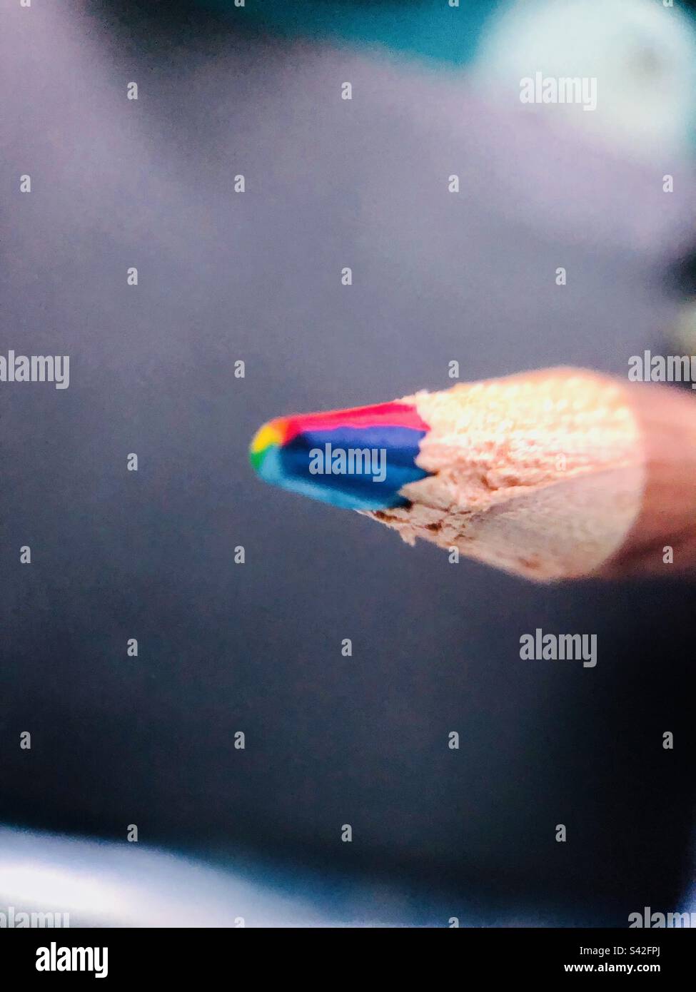 Multicolored pencil - Smartphone Captured Stock Image
