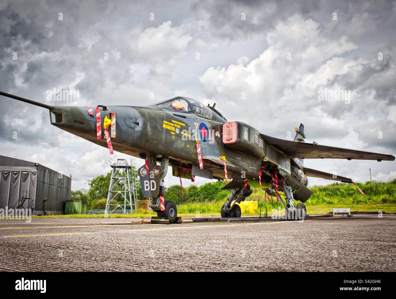 RAF jaguar at RAF Cosford Stock Photo