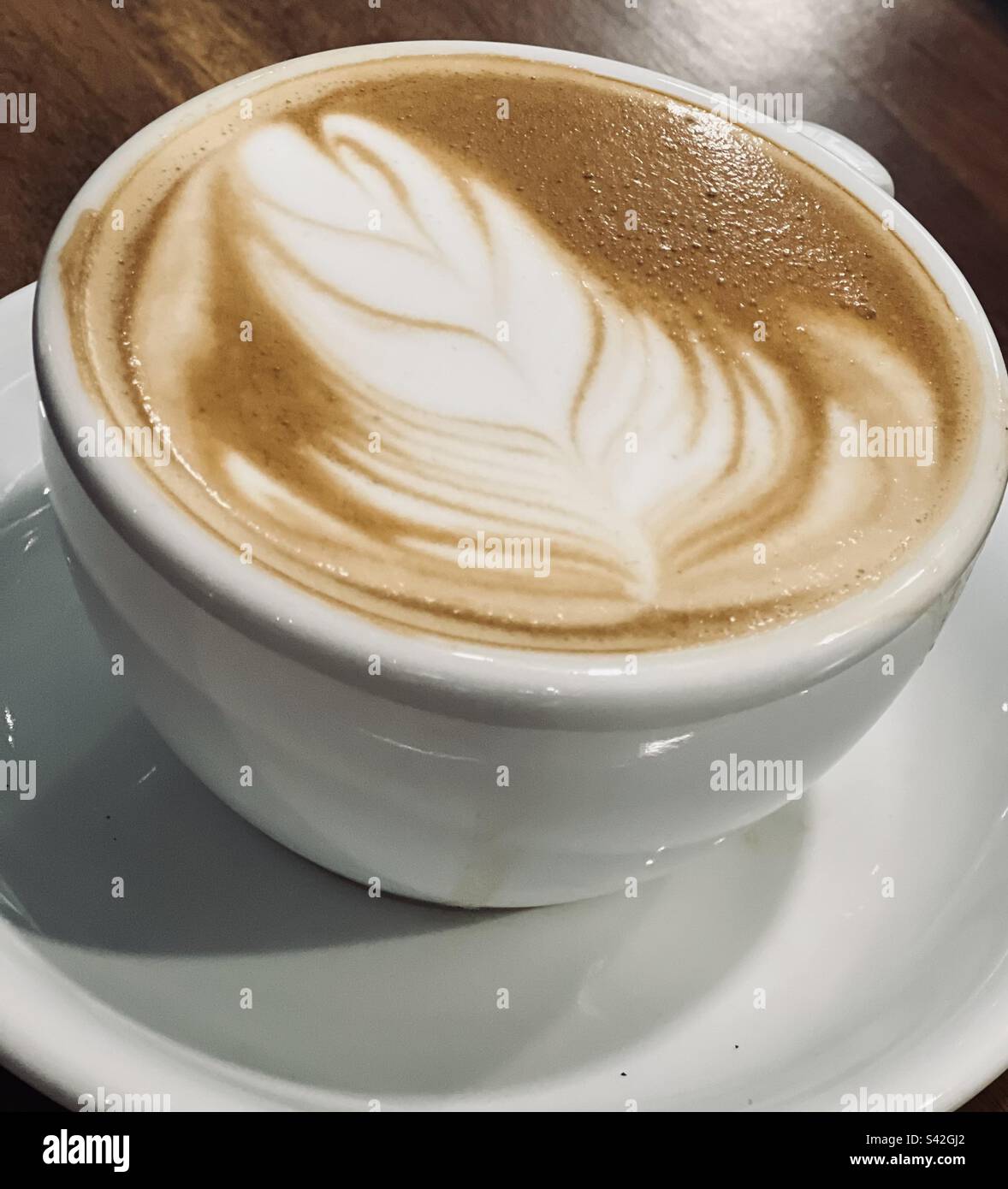 Capichono Design Cappuccino with design Stock Photo - Alamy
