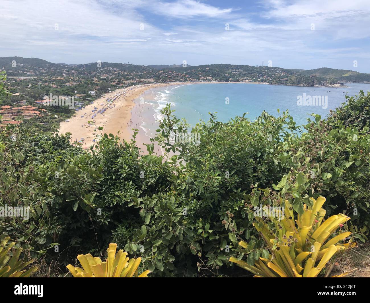 A scenic coastal view in Buzios, Brazil. Stock Photo