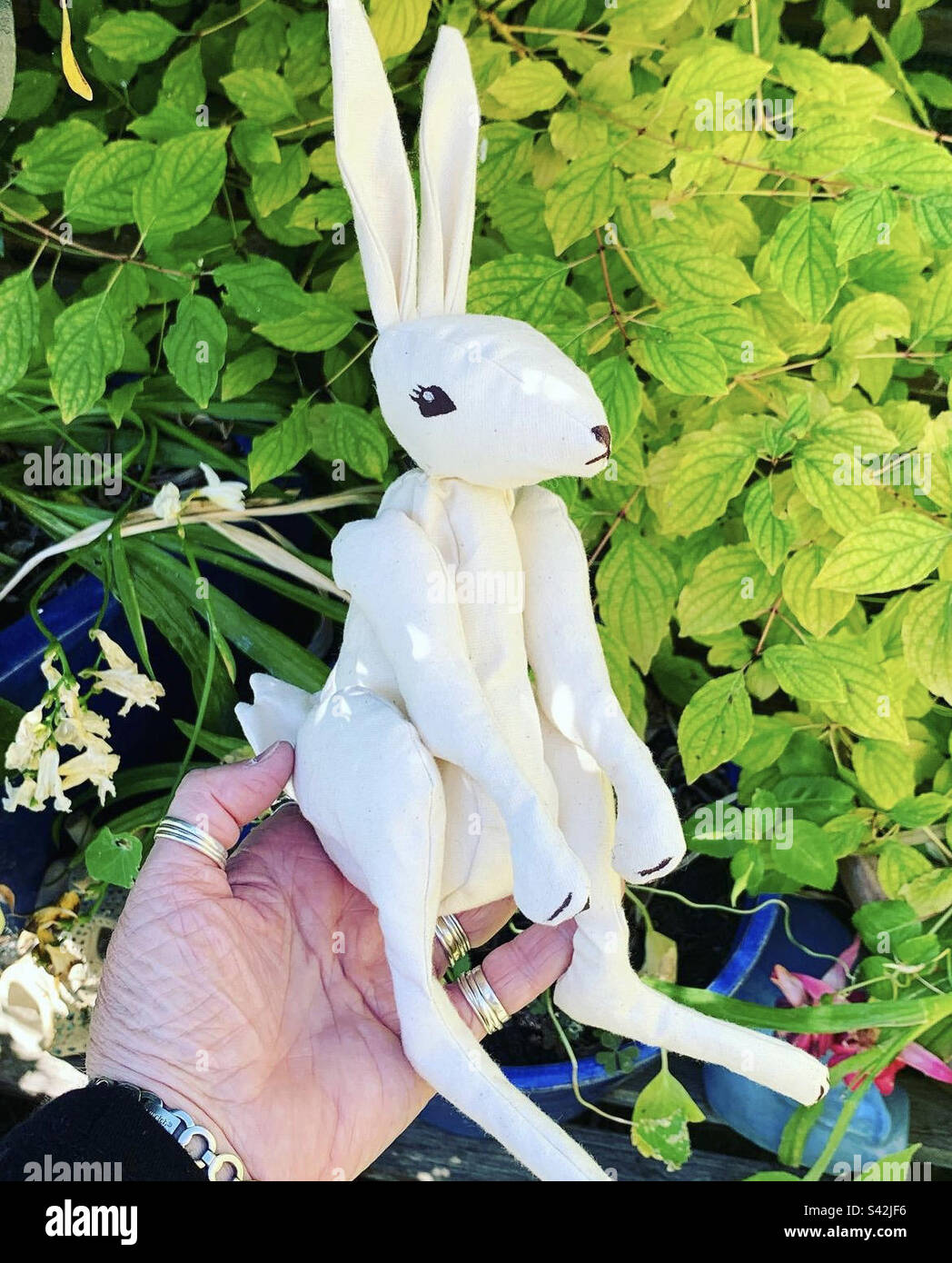 Handmade rabbit - Smartphone Captured Stock Image