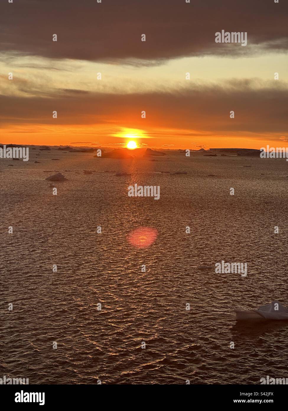 Sunset in Antarctica Stock Photo - Alamy