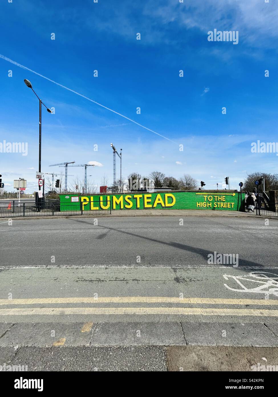 Plumstead sign se18 london Stock Photo