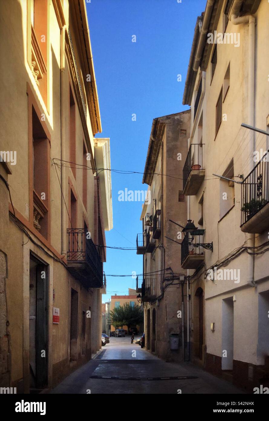 Streets of Ascó, Catalonia, Spain. - Smartphone Captured Stock Image