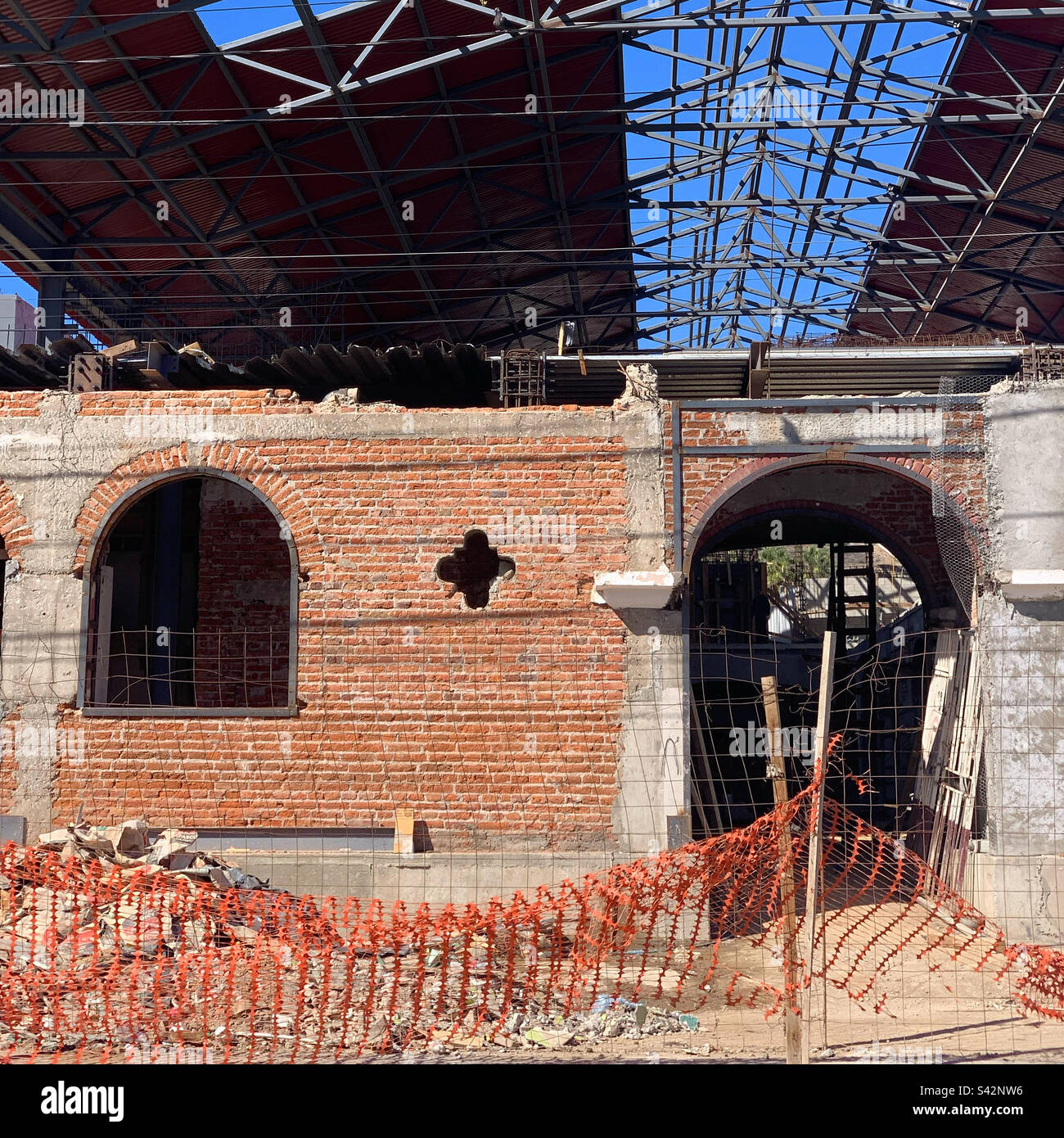 November, 2022, Construction, Ensenada, Baja California, Mexico - Smartphone Captured Stock Image